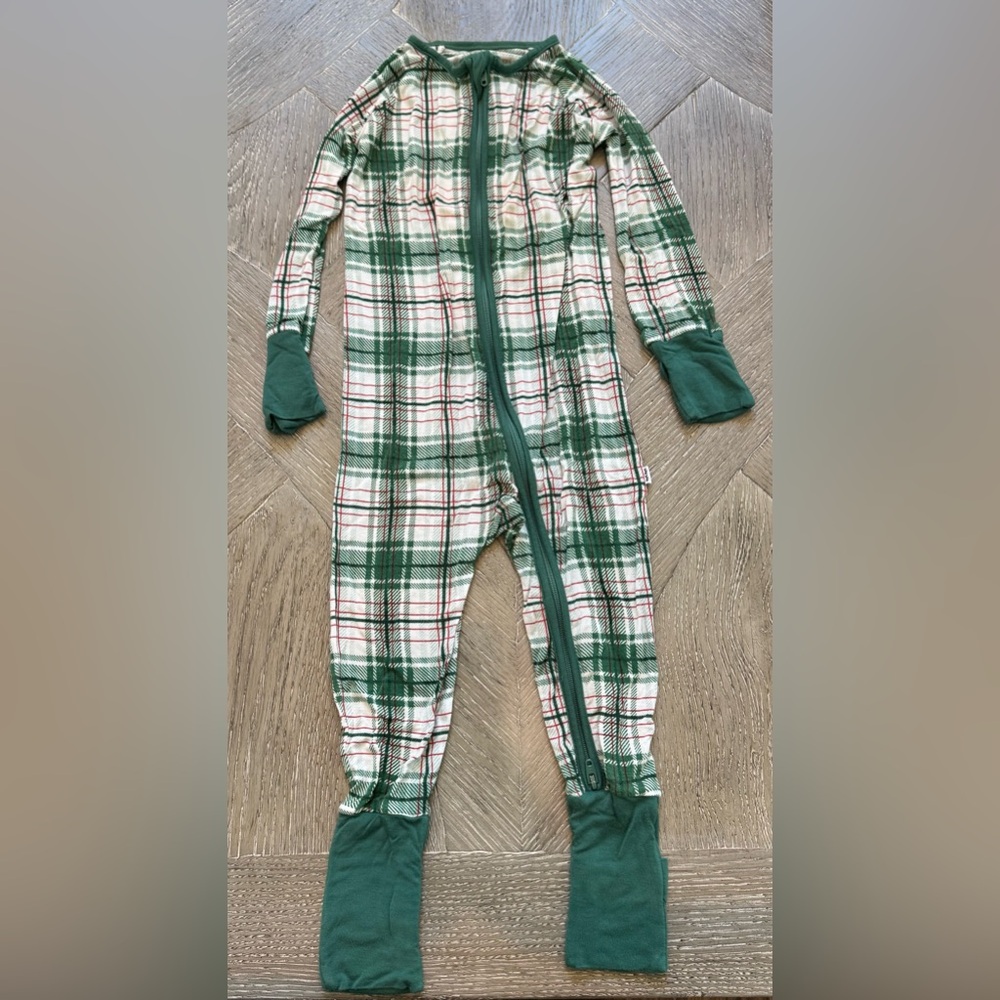 Little Sleepies plaid zippy